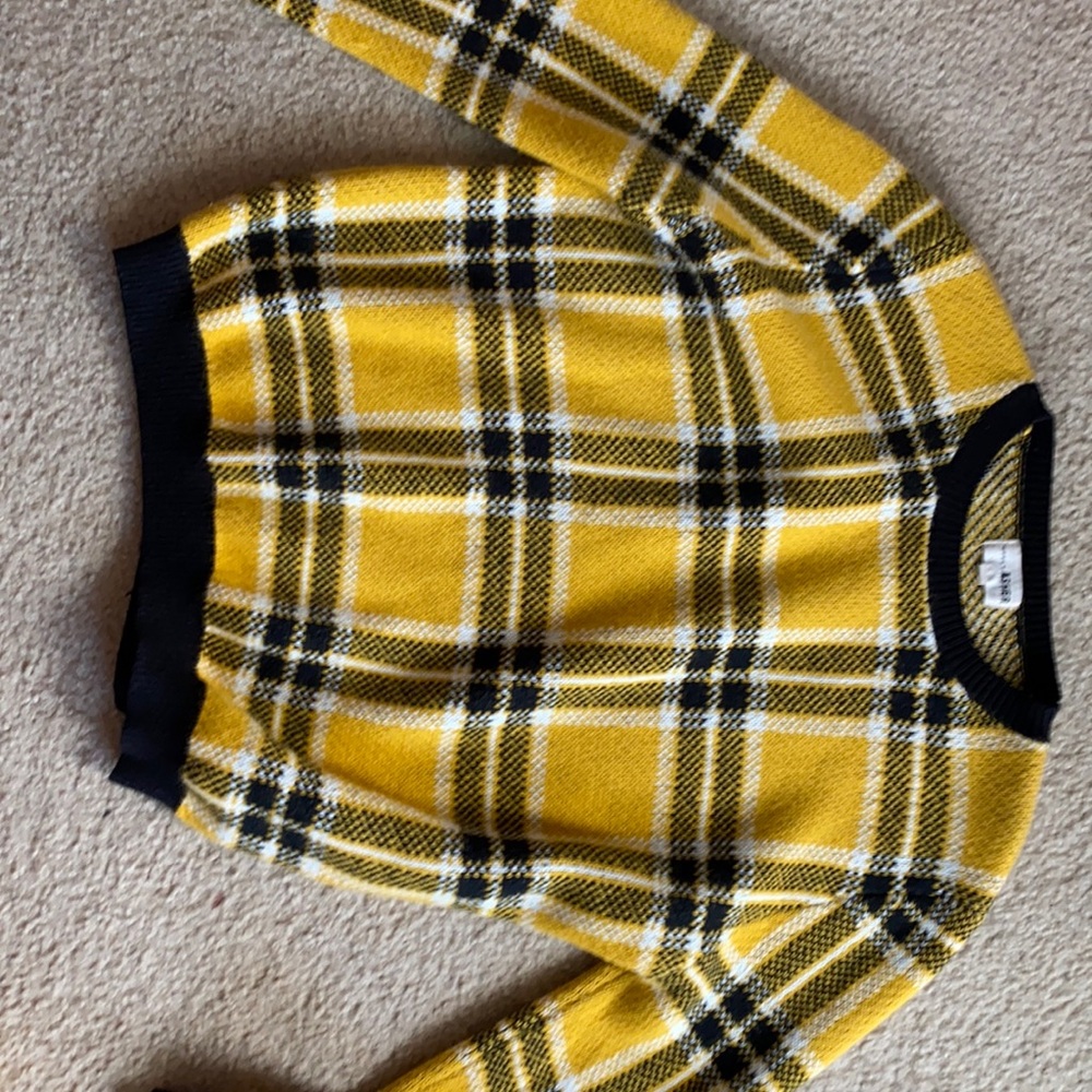 Yellow Plaid Sweater